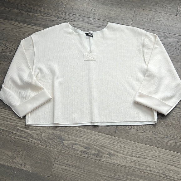 Urban Outfitters Sweaters - URBAN Outfitters | Over sized off white bubble sleeve sweater